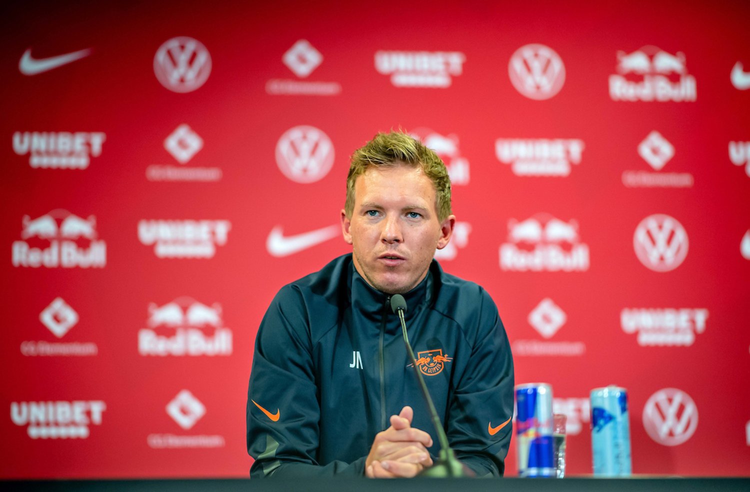 Leipzig, 15.10.2020
Red Bull Akademie
Pressekonferenz RB Leipzig
Leipzigs Trainer Julian Nagelsmann
Foto: motivio/Thomas Eisenhuth