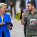 Presidentja e Komisionit të BE-së von der Leyen dhe presidenti ukrainas Volodymyr Selenskyj në shtator 2022 në Kiev