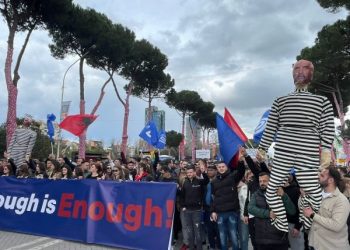 Pamje nga protesta