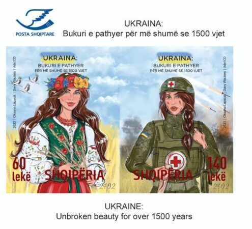 Posta Shqiptare nxjerr pullën postare në nder të Ukrainës, të ardhurat në ndihmë të luftës