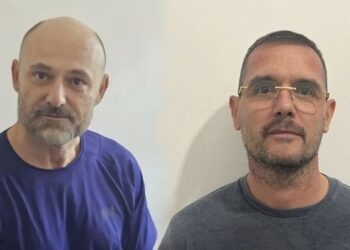 Plaurent Dervishaj dhe Julian Meçe në ambientet e Policisë së Tiranës