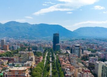 Tirana from drone