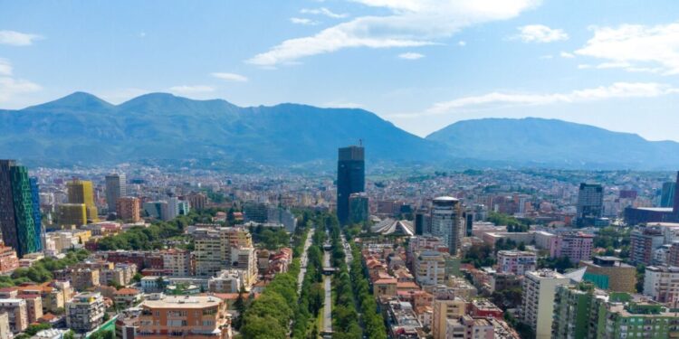 Tirana from drone