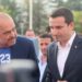 Kryeministri Edi Rama dhe Kandidati i PS per Bashkine e Tiranes, Erion Veliaj, gjate mitingut permbylles te fushates se Aleances per Shqiperine Europiane, ASHE, ne sheshin “Nene Tereza”, per zgjedhjet lokale te 21 qershorit.	/r/n/r/nPrime Minister Edi Rama and Candidate of Socialist Party for mayor of Tirana, Erion Veliaj, during the closing campaign of Aliance for the European Albania, AEA, in the square "Mother Teresa", for local elections on 21 June.