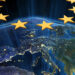 European Union at night. Earth map from NASA