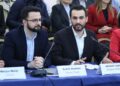 Dy drejtuesit e koalicionit Nisma “Shqipëria Bëhet”, Adriatik Lapaj dhe Endrit Shabani
