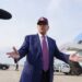 President Donald Trump speaks to reporters after arriving on Air Force One, Tuesday, June 10, 2025, at Joint Base Andrews, Md. (AP Photo/Alex Brandon)