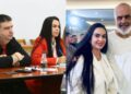Në foto: Adela Hysenaj me Edi Ramën dhe Armando Subashin