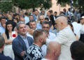 Kryeministri Edi Rama dhe kryetari i bashkise Vlore, Ermal Dredha gjate nje ceremonie te organizuar me rastin e 34 vjetorit te Partise Socialiste. Gjate ceremonise, pjesemarresit kane folur per fitoren gjate zgjedhjeve te 11 majit dhe integrimin ne BE./r/n/r/nPrime Minister Edi Rama and Vlora Mayor, Ermal Dredha during a ceremony organized on the occasion of the 34th anniversary of the Socialist Party. During the ceremony, participants spoke about the victory during the May 11 elections and EU integration.