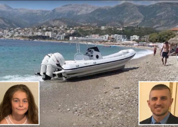 A devastated father fought an Albanian police commissioner on the beach after the cop allegedly crashed his boat into his 7-year-old British daughter, killing her.

The girl, Jonada Avdia, a British-born citizen, was killed on Tuesday while playing in the ocean when she was hit by a speedboat’s propeller off Potam Beach in Albania. The boat was driven by officer Arjan Tase while he was off-duty, according to reports.

When Tase parked his boat on the shore right after the fatal crash, her father Bedlar Avdia confronted his daughter’s alleged killer and a brawl ensued, photos shared by Albania’s former prime minister Sali Berisha show, the Daily Mail reported.





https://www.youtube.com/watch?v=zvO7BBt5Ceo