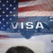 Close-up detail of American VISAClose-up detail of American VISA