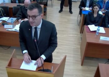 Në foto: Erion Veliaj në seancën në Gjykatën Kushtetuese