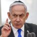 Israeli Prime Minister Benjamin Netanyahu speaks during a state memorial ceremony for the victims of the 1948 Altalena affair, at Nachalat Yitzhak cemetery in Tel Aviv on June 18, 2024. (Photo by Shaul GOLAN / POOL / AFP)